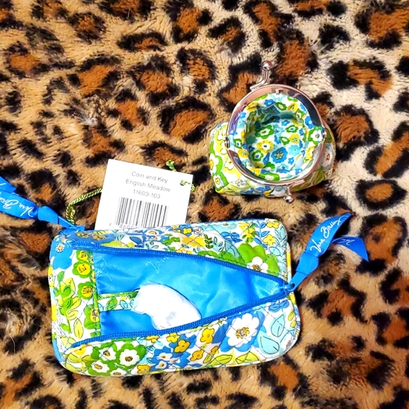 👛👜 NWT Vera Bradley English Meadow Coin & Key Purse and Small Clasp Coin Purse - Picture 2 of 2